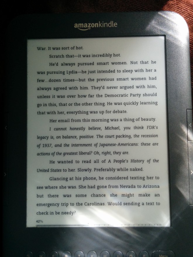 one screenshot from party lines featuring some flirty, policy-related emails